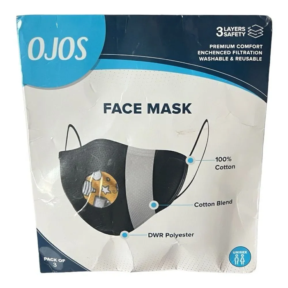 New in Package Youth Kids Ojos Robot Rainbows I’ve Cream Face Masks 3 Pk Unisex